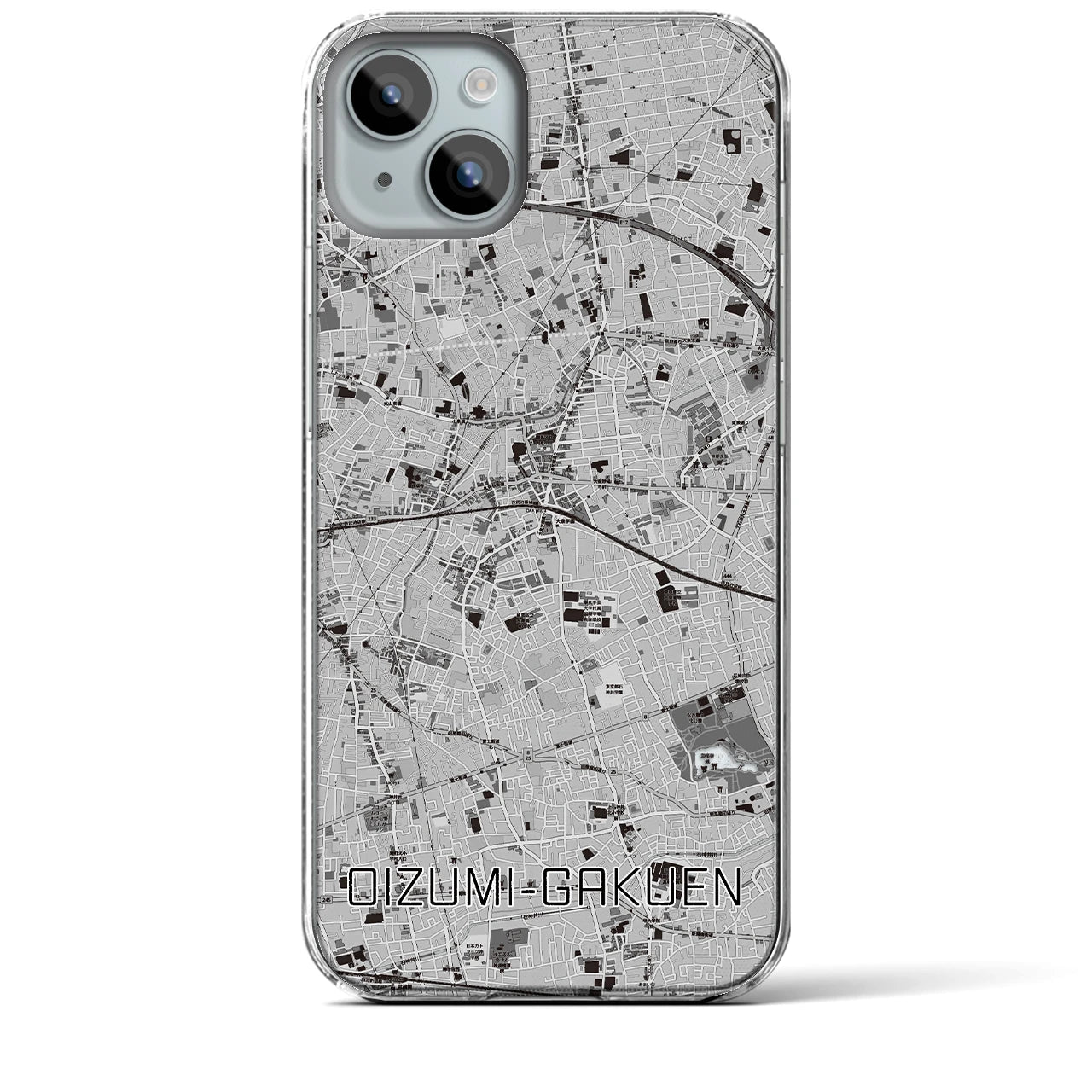 【大泉学園(東京都)】地図柄iPhoneケース(クリアタイプ)
