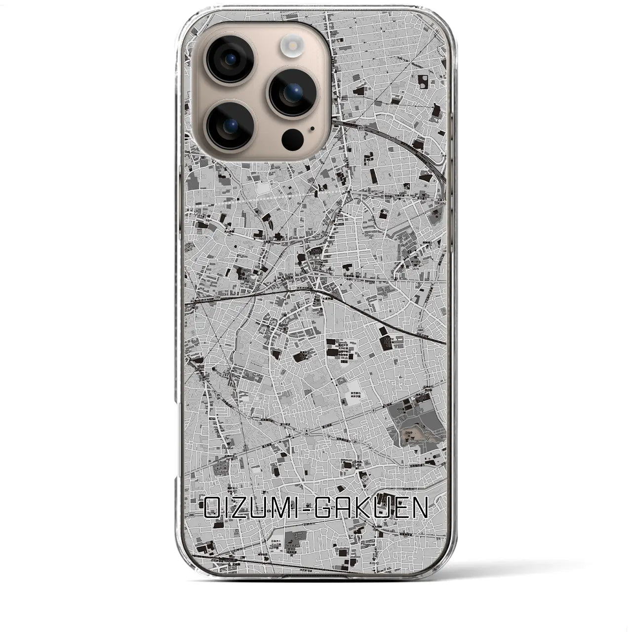 【大泉学園(東京都)】地図柄iPhoneケース(クリアタイプ)