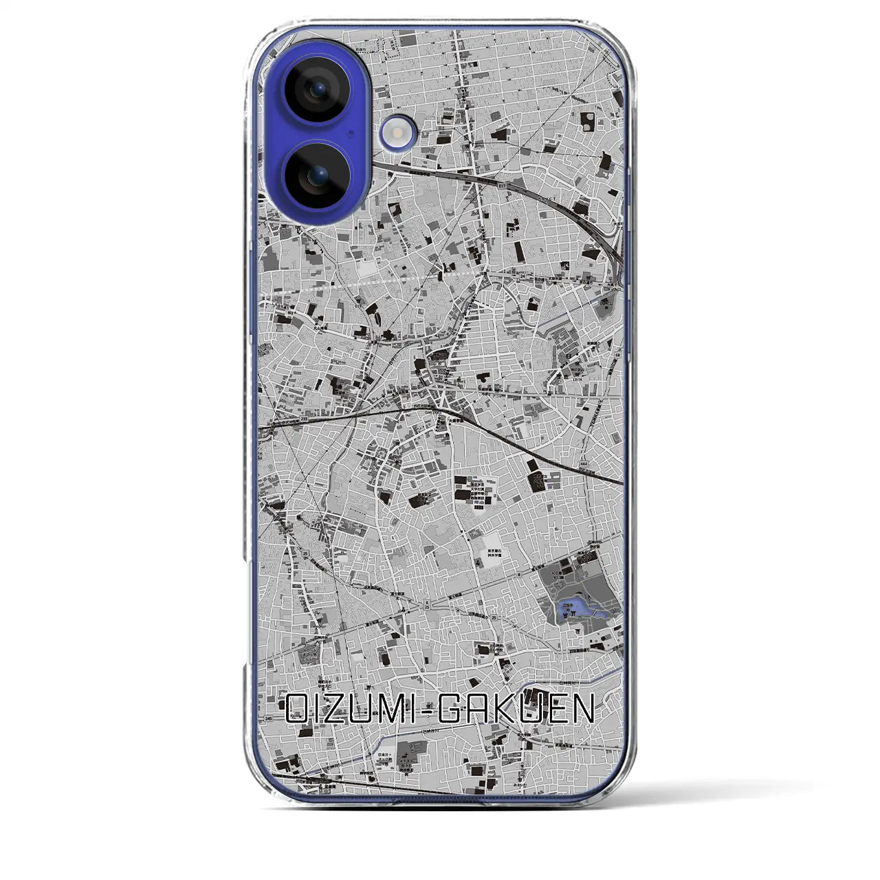 【大泉学園(東京都)】地図柄iPhoneケース(クリアタイプ)