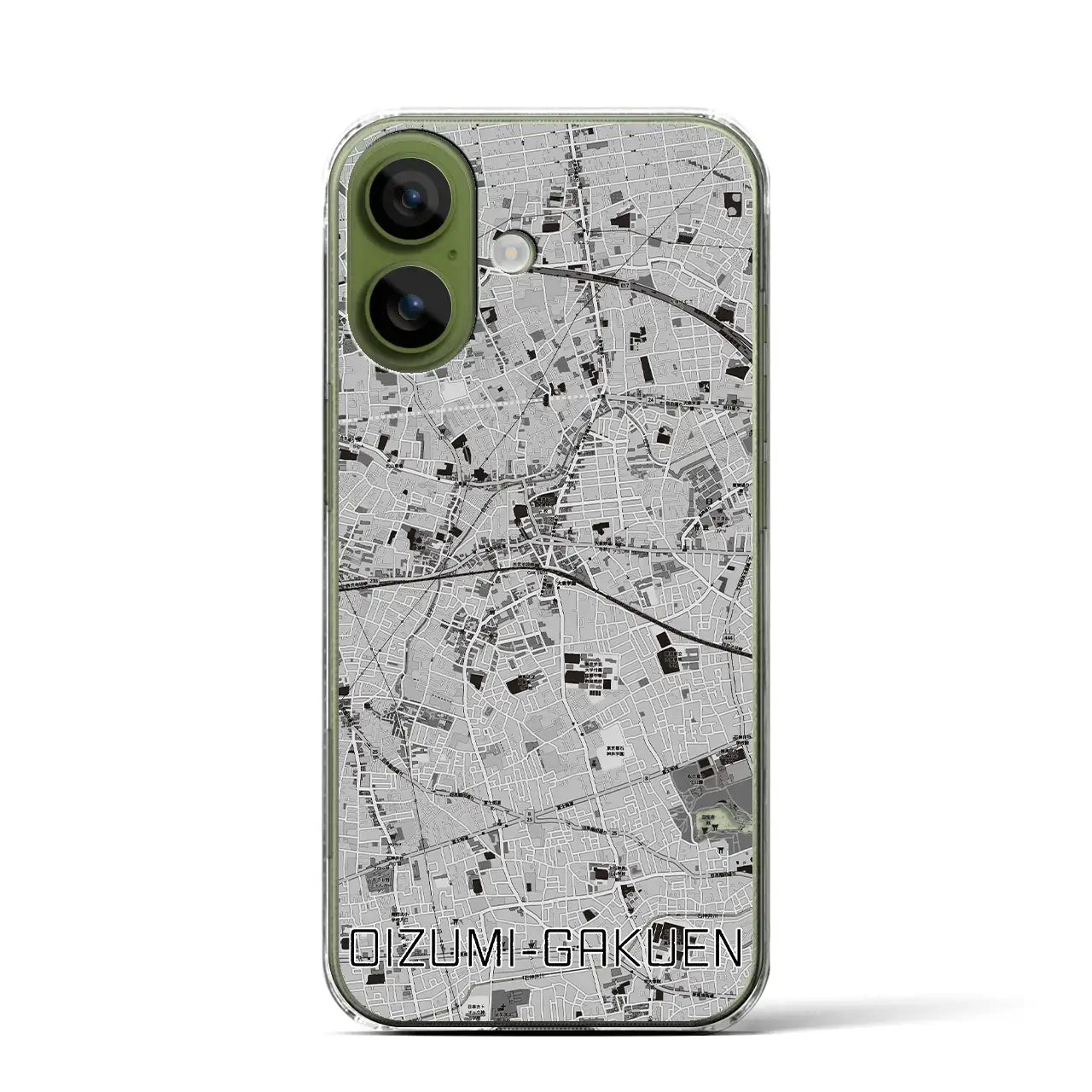 【大泉学園(東京都)】地図柄iPhoneケース(クリアタイプ)モノトーン・iPhone 17 Pro Max 用