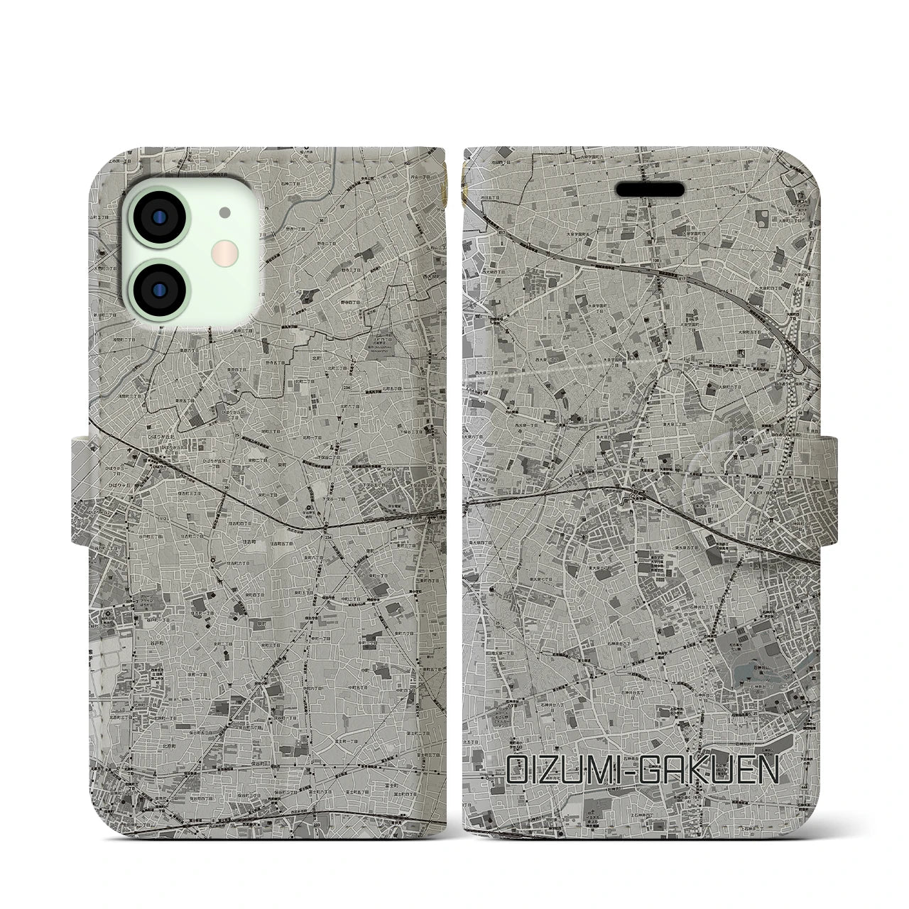 【大泉学園(東京都)】地図柄iPhoneケース(手帳タイプ)