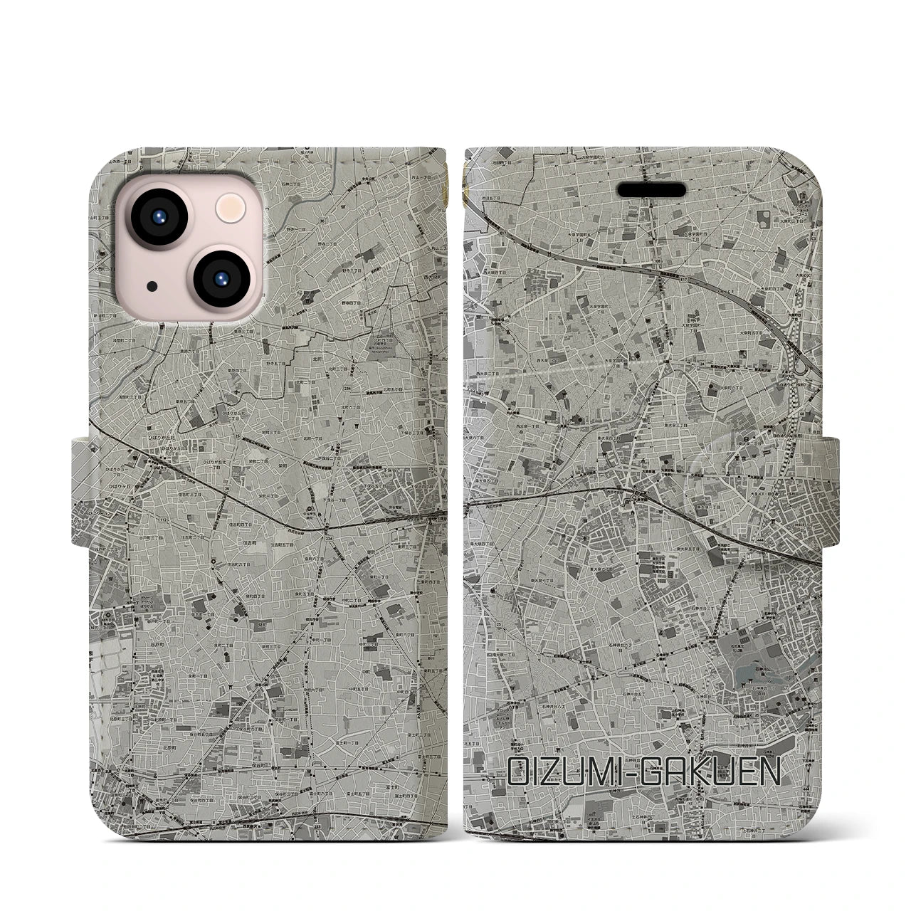 【大泉学園(東京都)】地図柄iPhoneケース(手帳タイプ)