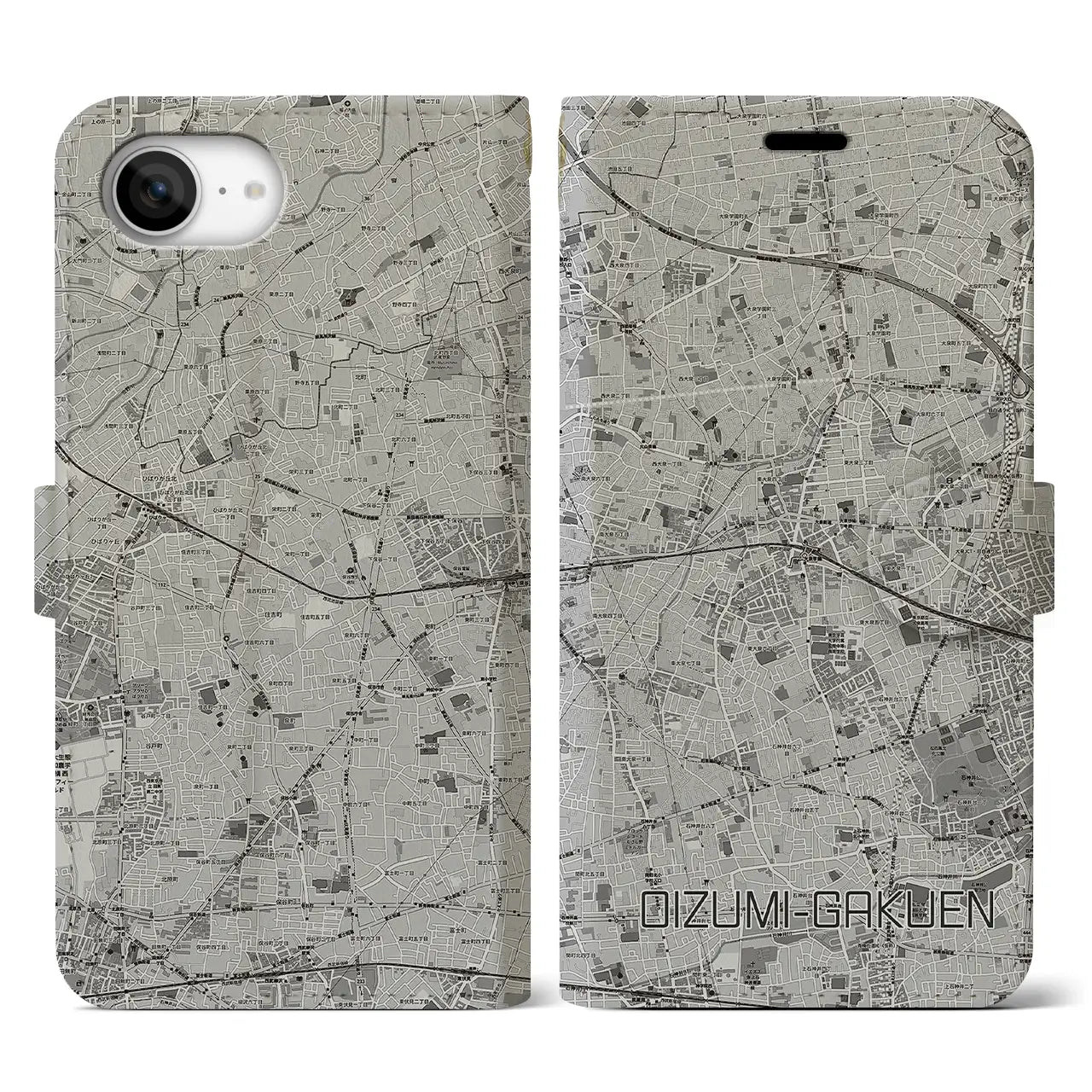 【大泉学園(東京都)】地図柄iPhoneケース(手帳タイプ)