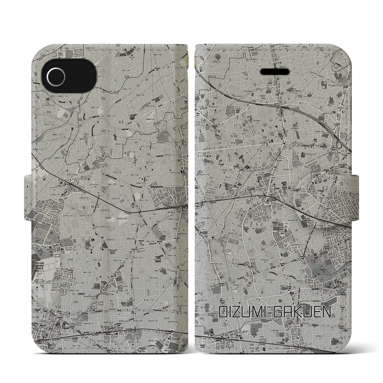 【大泉学園(東京都)】地図柄iPhoneケース(手帳タイプ)