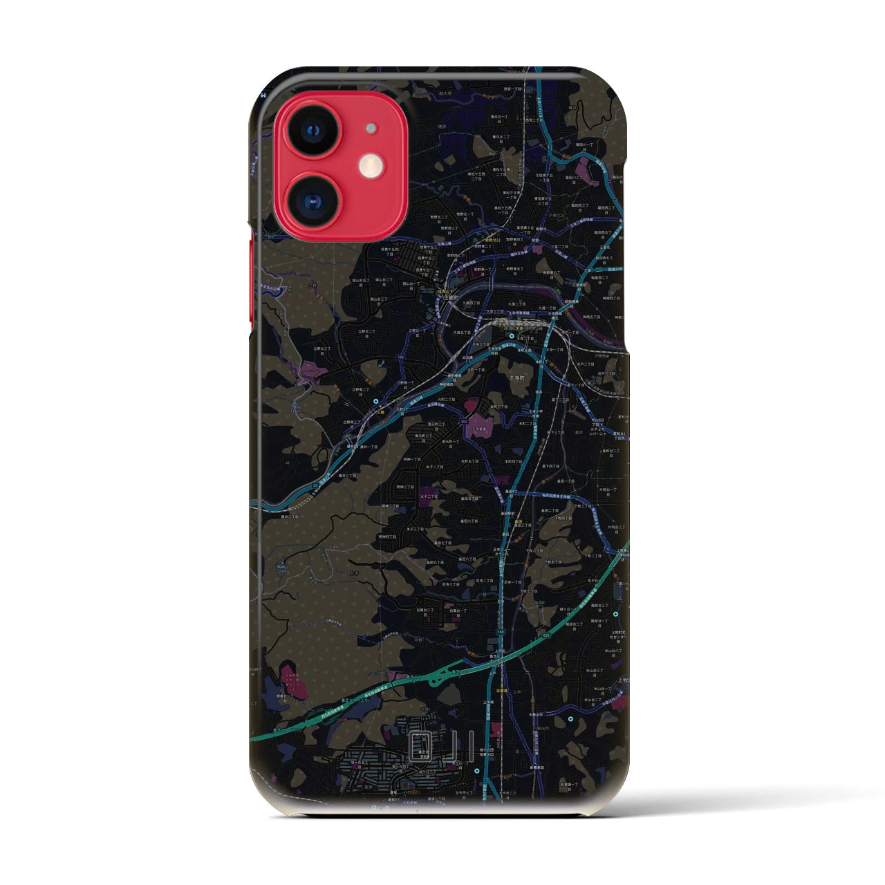 【王寺(奈良県)】地図柄iPhoneケース(バックカバータイプ)