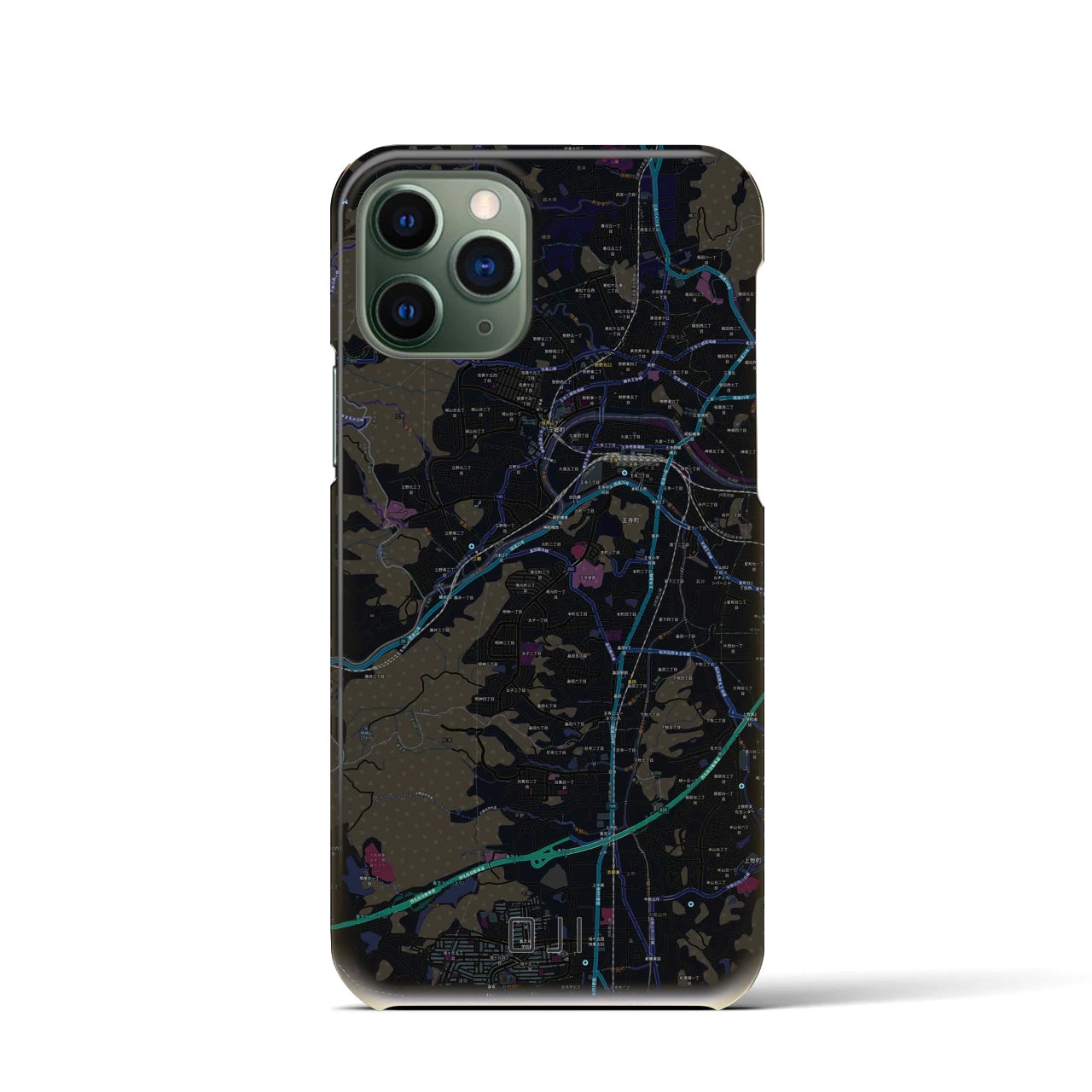【王寺(奈良県)】地図柄iPhoneケース(バックカバータイプ)