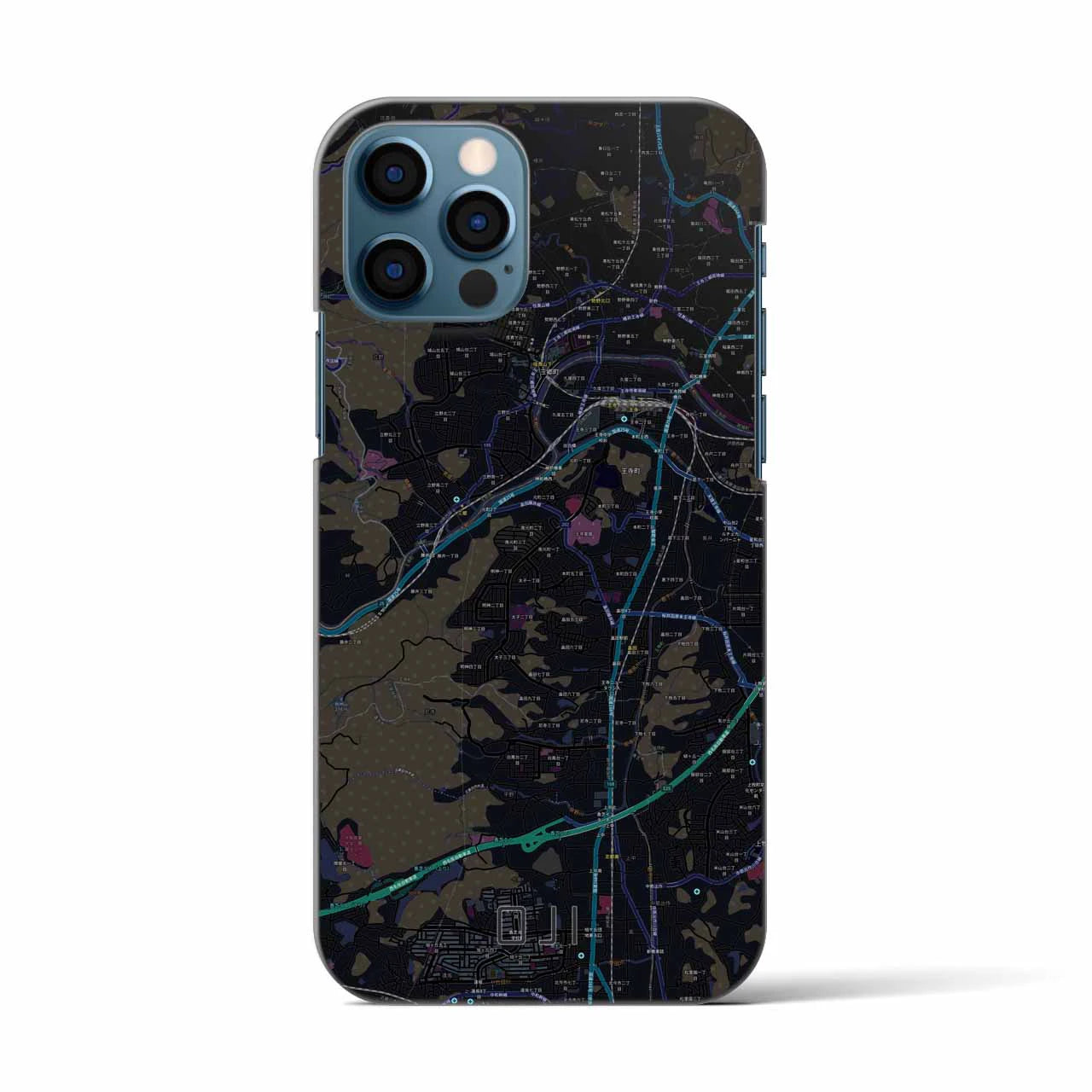 【王寺(奈良県)】地図柄iPhoneケース(バックカバータイプ)