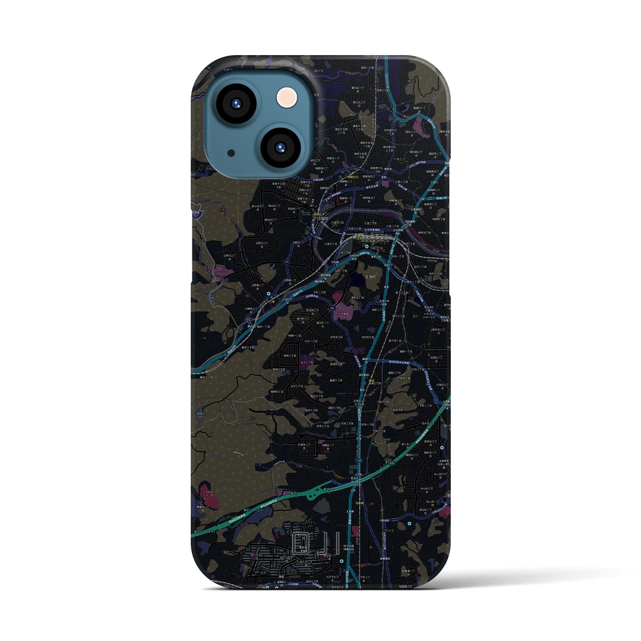 【王寺(奈良県)】地図柄iPhoneケース(バックカバータイプ)