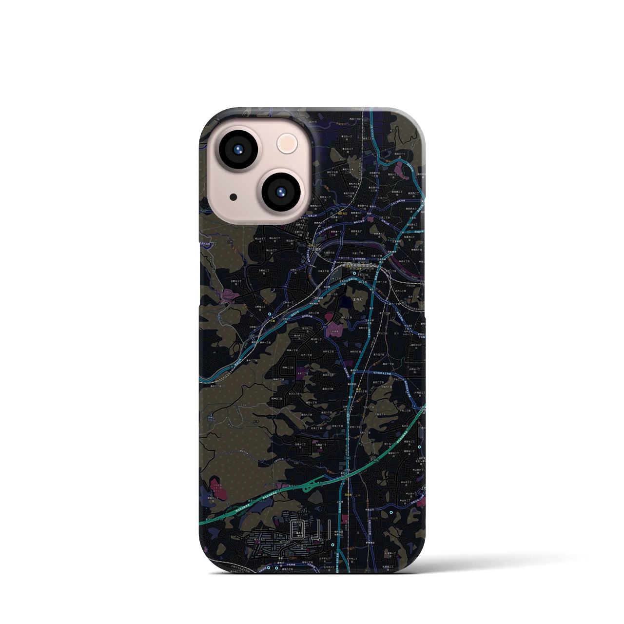 【王寺(奈良県)】地図柄iPhoneケース(バックカバータイプ)