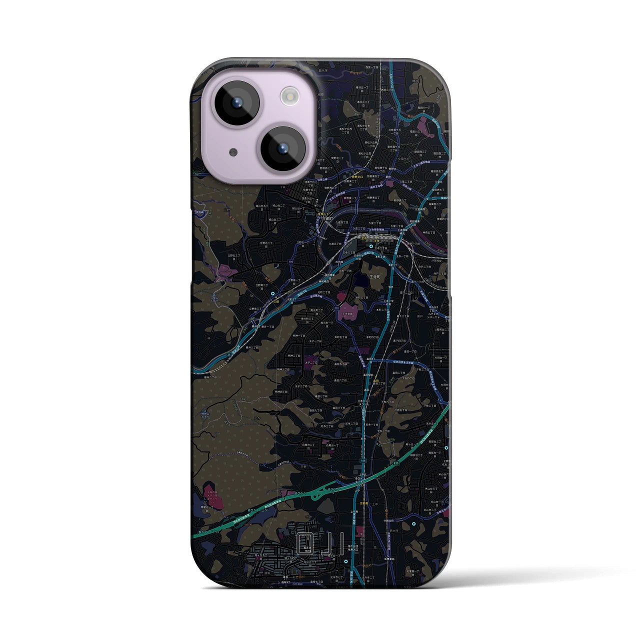 【王寺(奈良県)】地図柄iPhoneケース(バックカバータイプ)