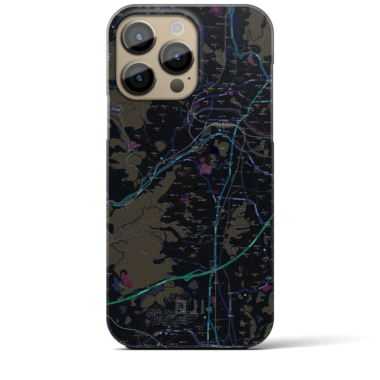 【王寺(奈良県)】地図柄iPhoneケース(バックカバータイプ)