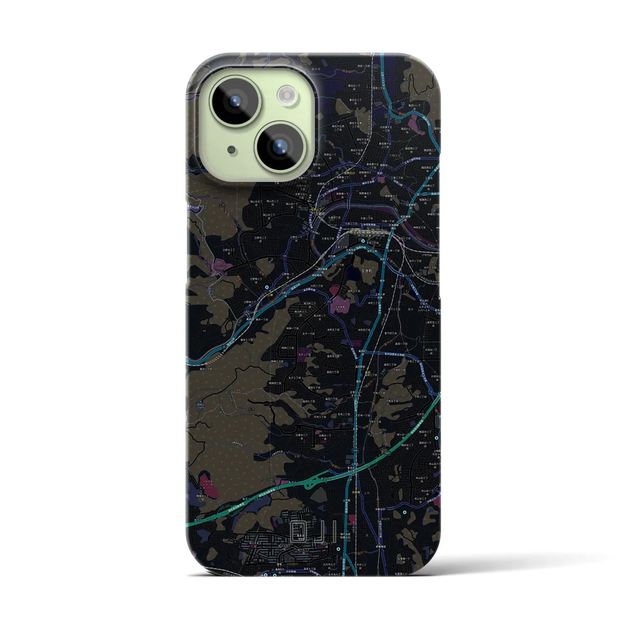 【王寺(奈良県)】地図柄iPhoneケース(バックカバータイプ)