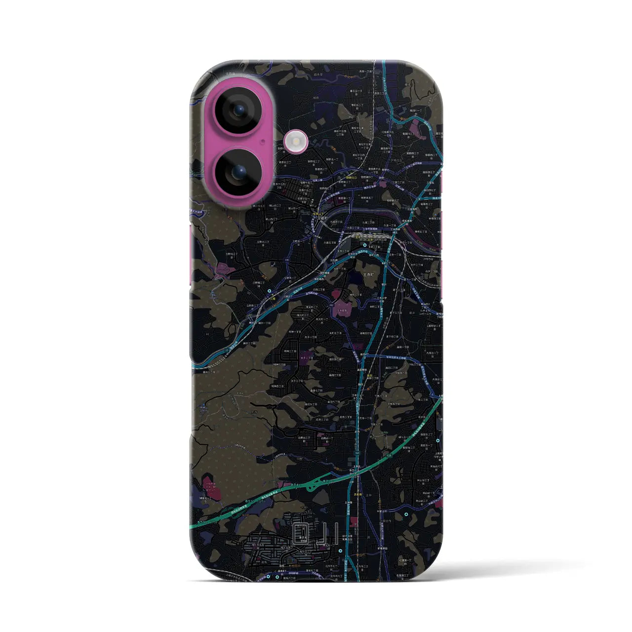 【王寺(奈良県)】地図柄iPhoneケース(バックカバータイプ)