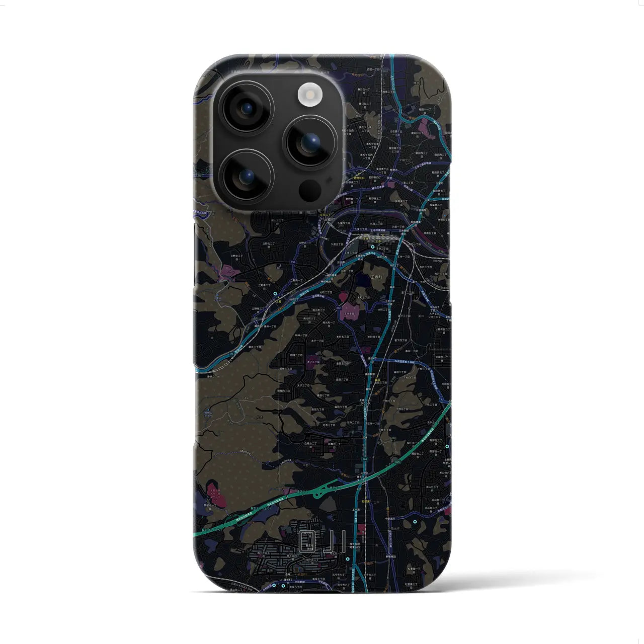 【王寺(奈良県)】地図柄iPhoneケース(バックカバータイプ)