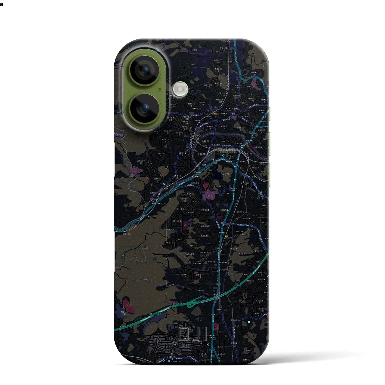 【王寺(奈良県)】地図柄iPhoneケース(バックカバータイプ)