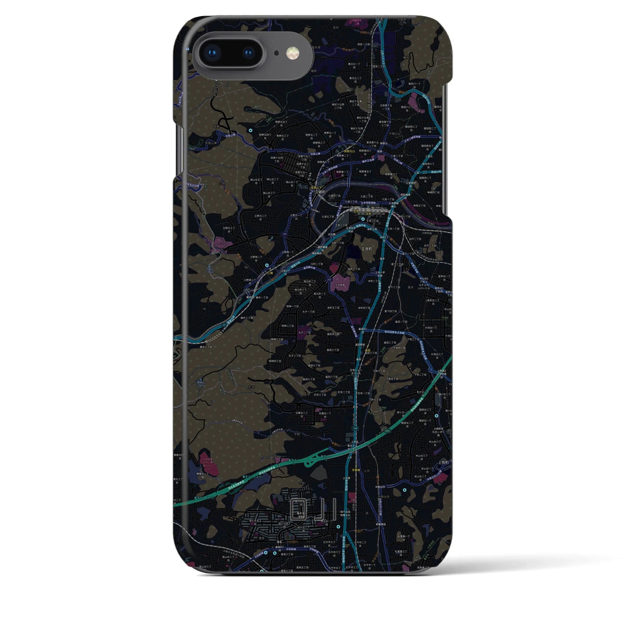 【王寺(奈良県)】地図柄iPhoneケース(バックカバータイプ)