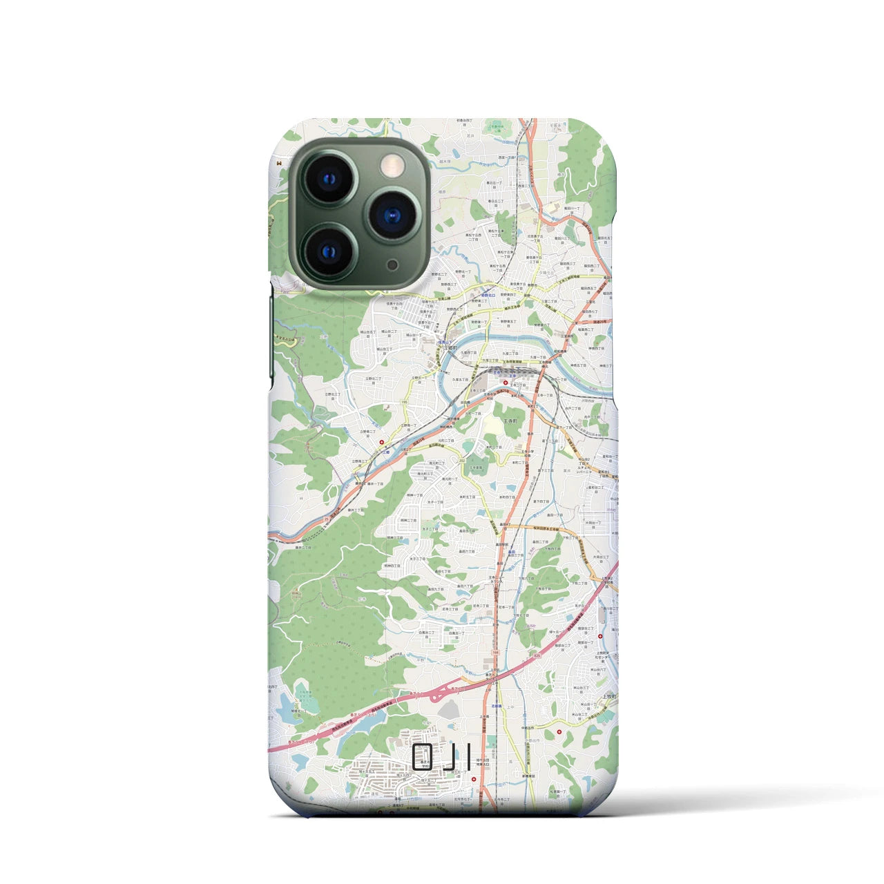 【王寺(奈良県)】地図柄iPhoneケース(バックカバータイプ)