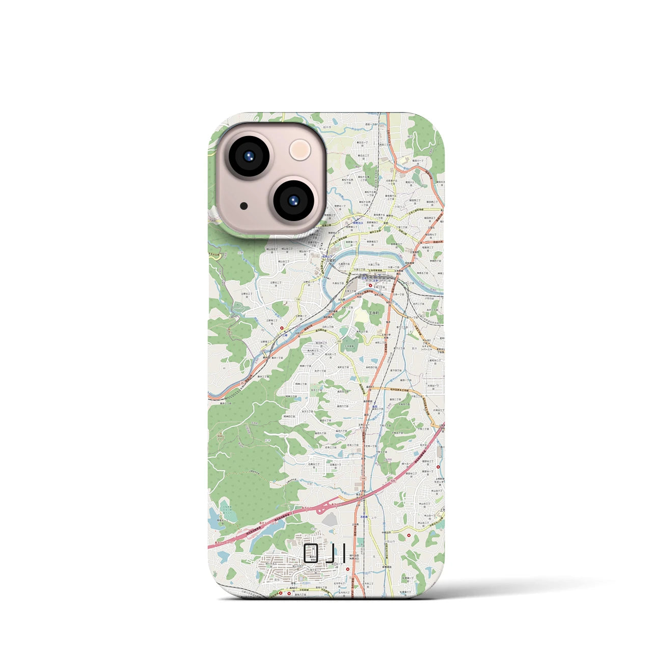 【王寺(奈良県)】地図柄iPhoneケース(バックカバータイプ)