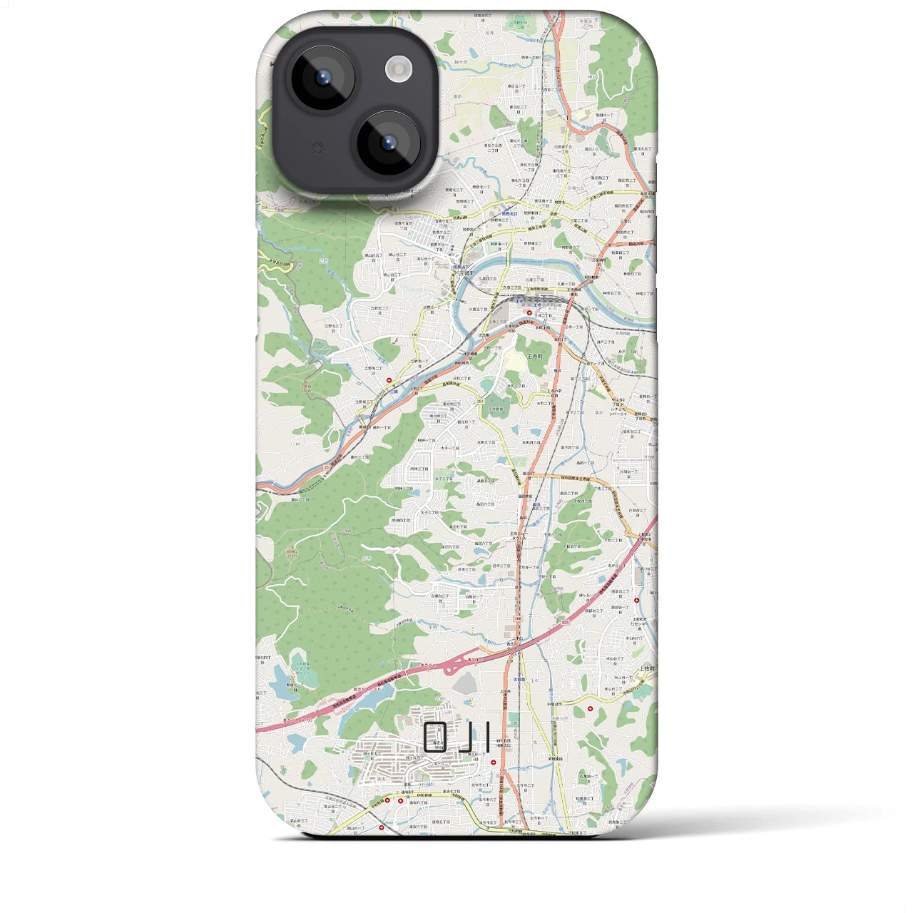 【王寺(奈良県)】地図柄iPhoneケース(バックカバータイプ)