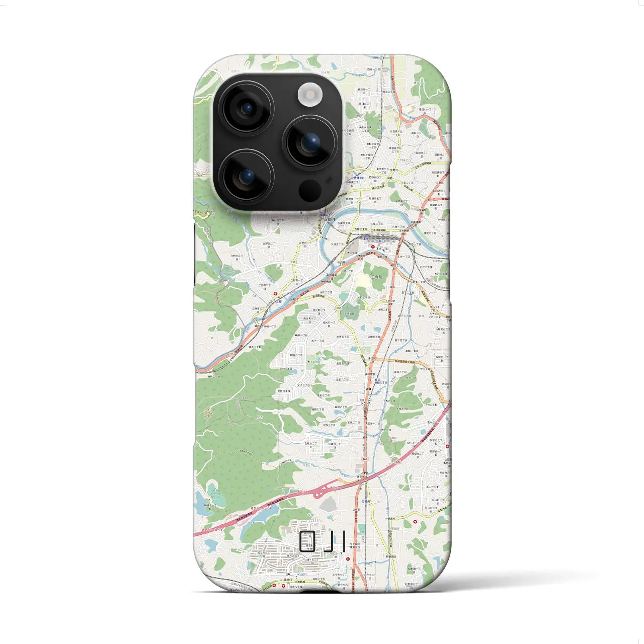 【王寺(奈良県)】地図柄iPhoneケース(バックカバータイプ)