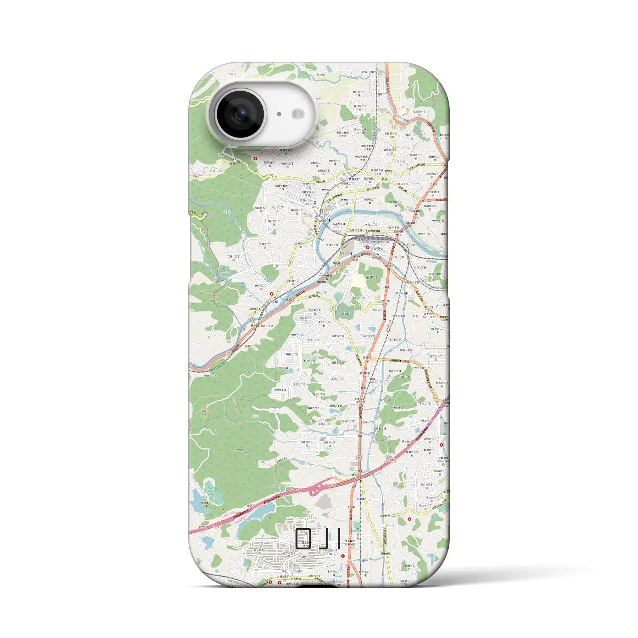 【王寺(奈良県)】地図柄iPhoneケース(バックカバータイプ)