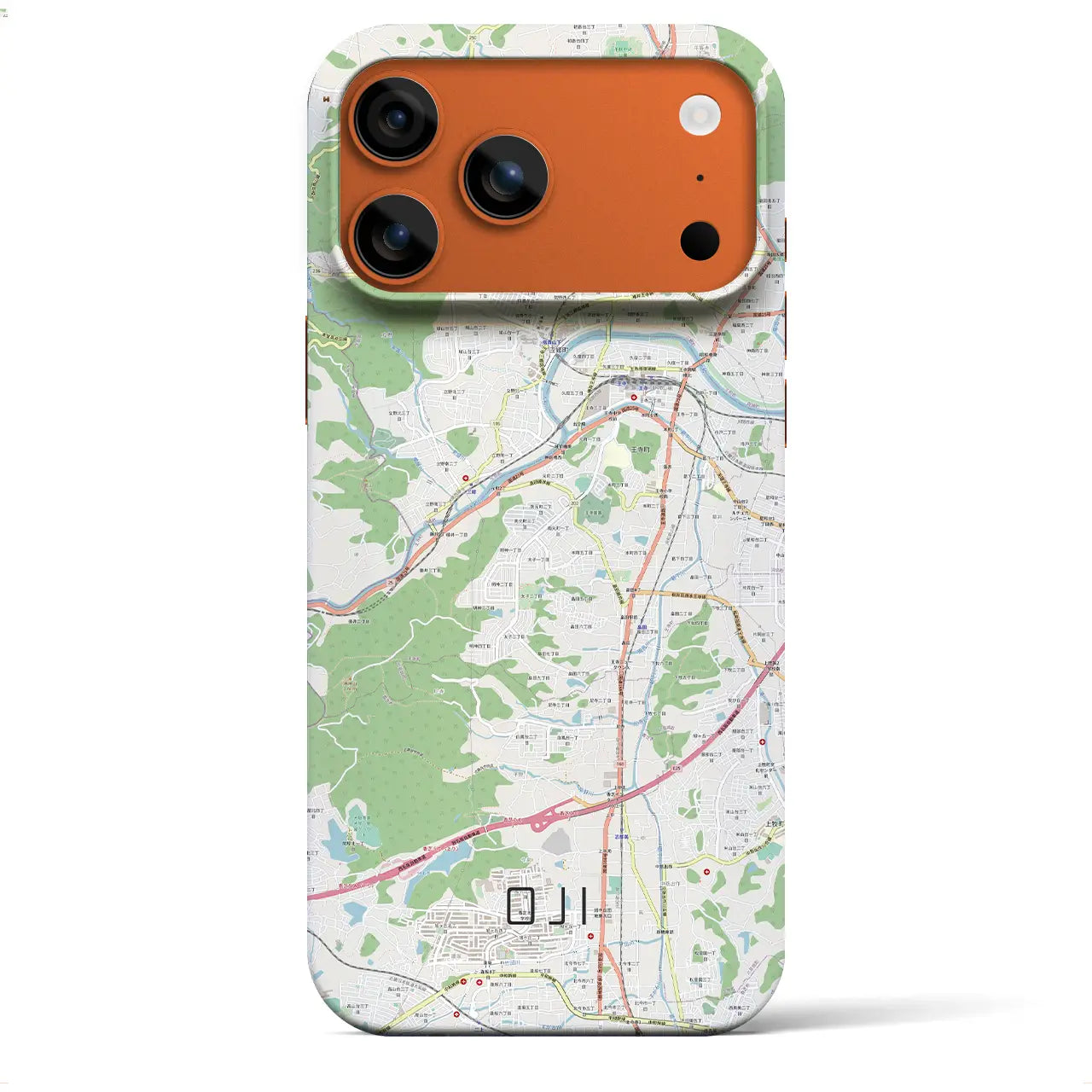 【王寺(奈良県)】地図柄iPhoneケース(バックカバータイプ)