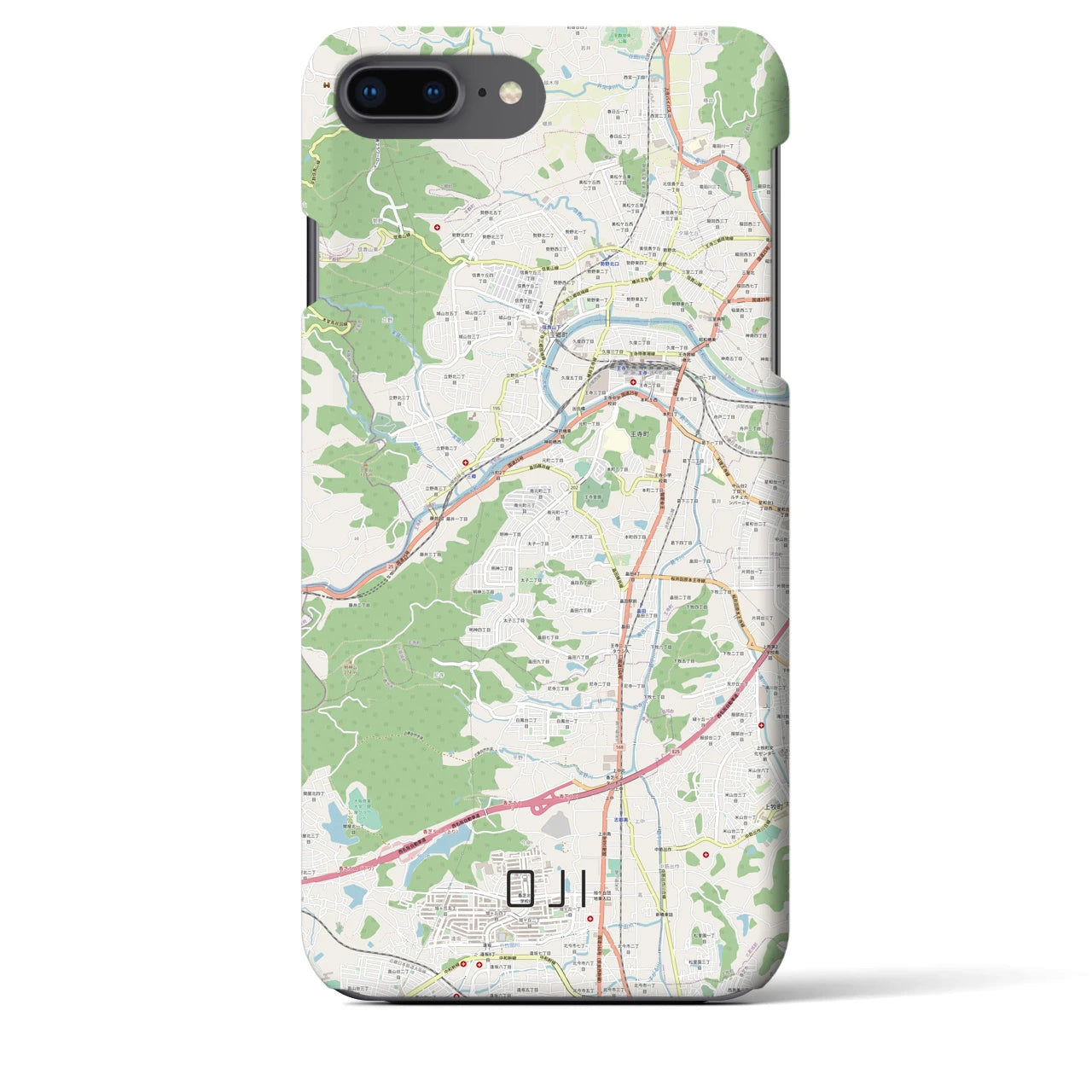 【王寺(奈良県)】地図柄iPhoneケース(バックカバータイプ)