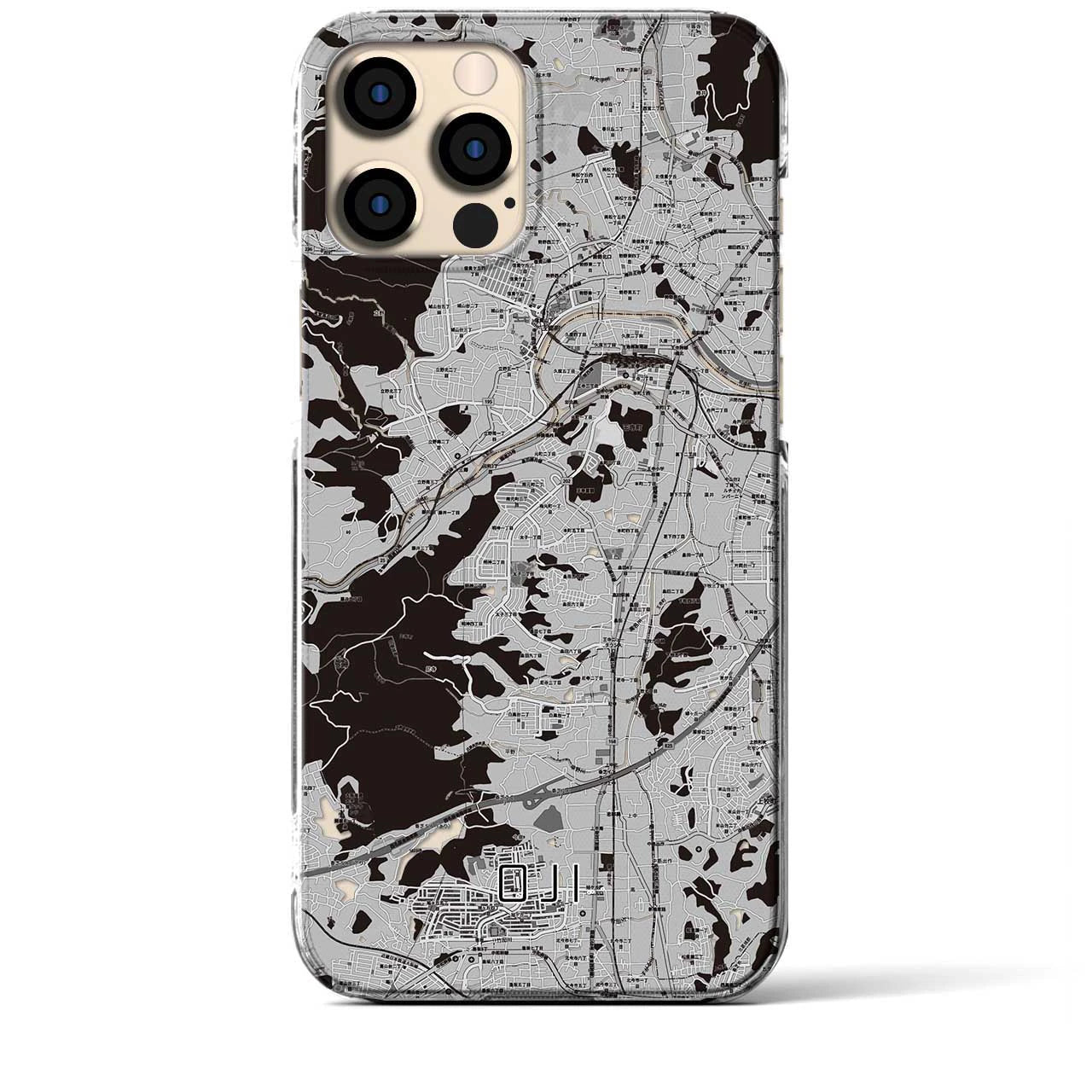 【王寺(奈良県)】地図柄iPhoneケース(クリアタイプ)