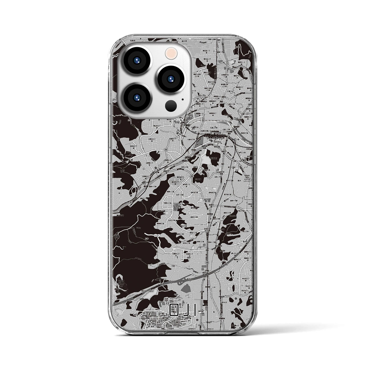 【王寺(奈良県)】地図柄iPhoneケース(クリアタイプ)