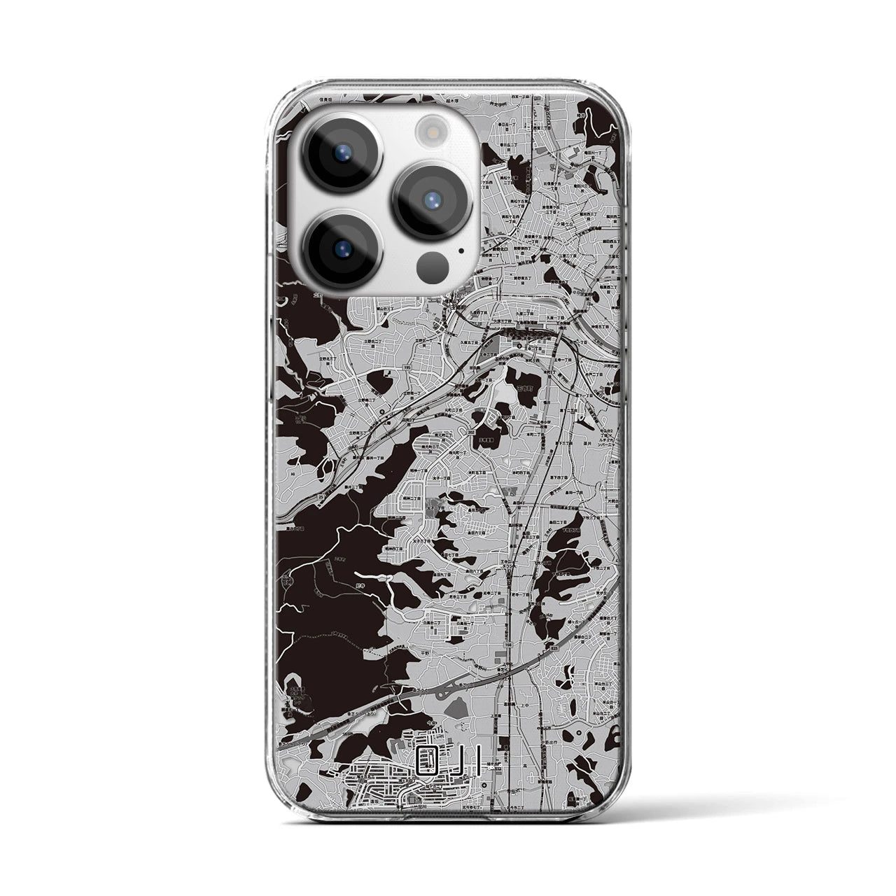 【王寺(奈良県)】地図柄iPhoneケース(クリアタイプ)