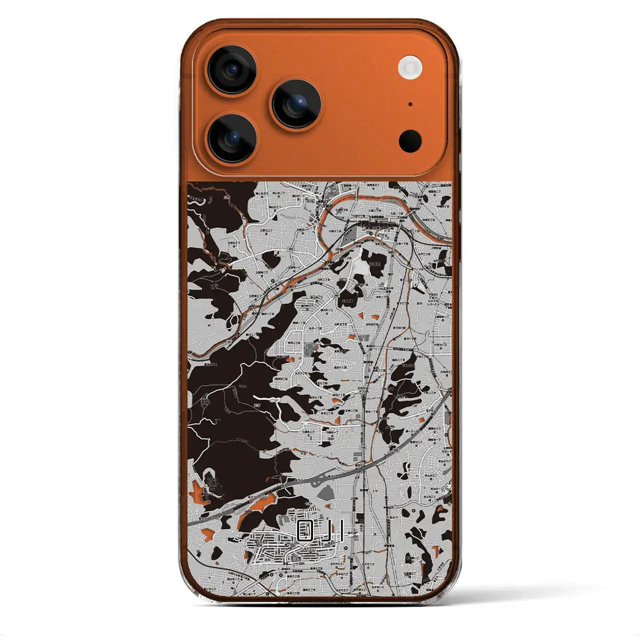 【王寺(奈良県)】地図柄iPhoneケース(クリアタイプ)