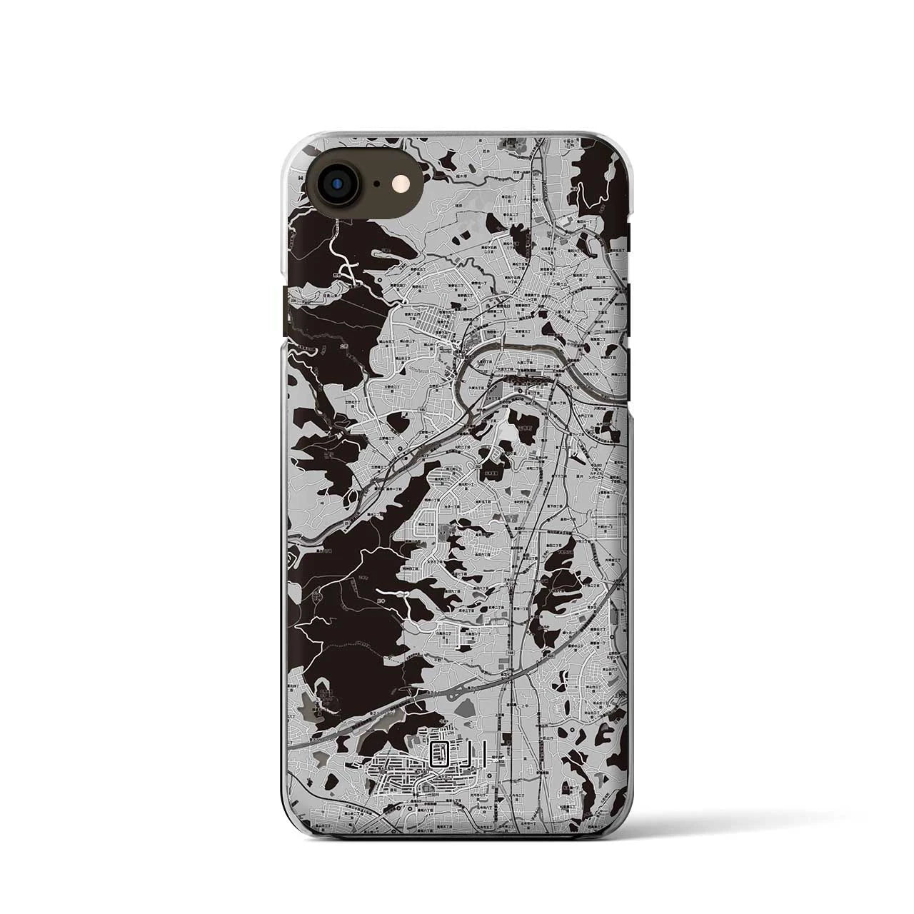 【王寺(奈良県)】地図柄iPhoneケース(クリアタイプ)