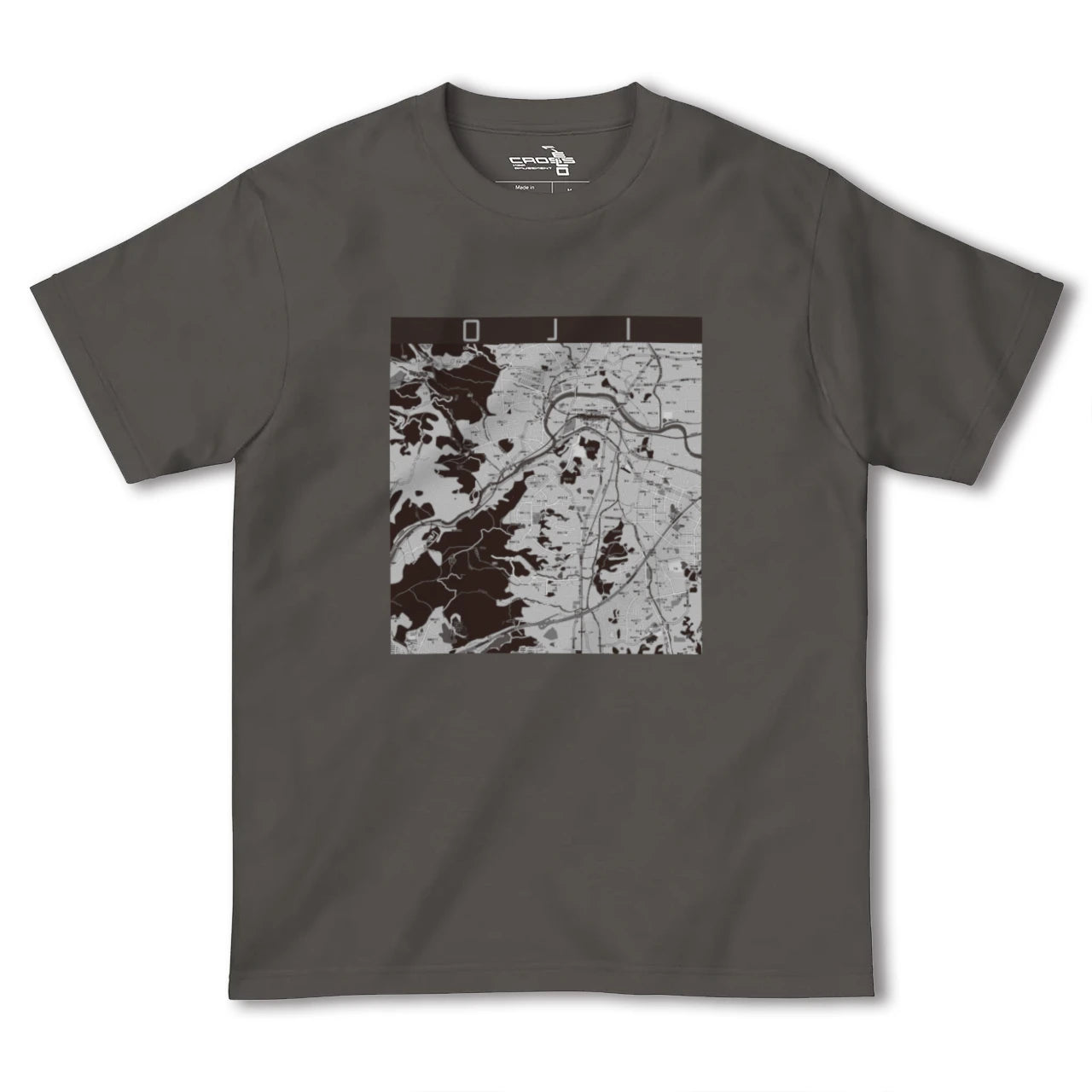 【王寺(奈良県)】地図柄ヘビーウェイトTシャツ