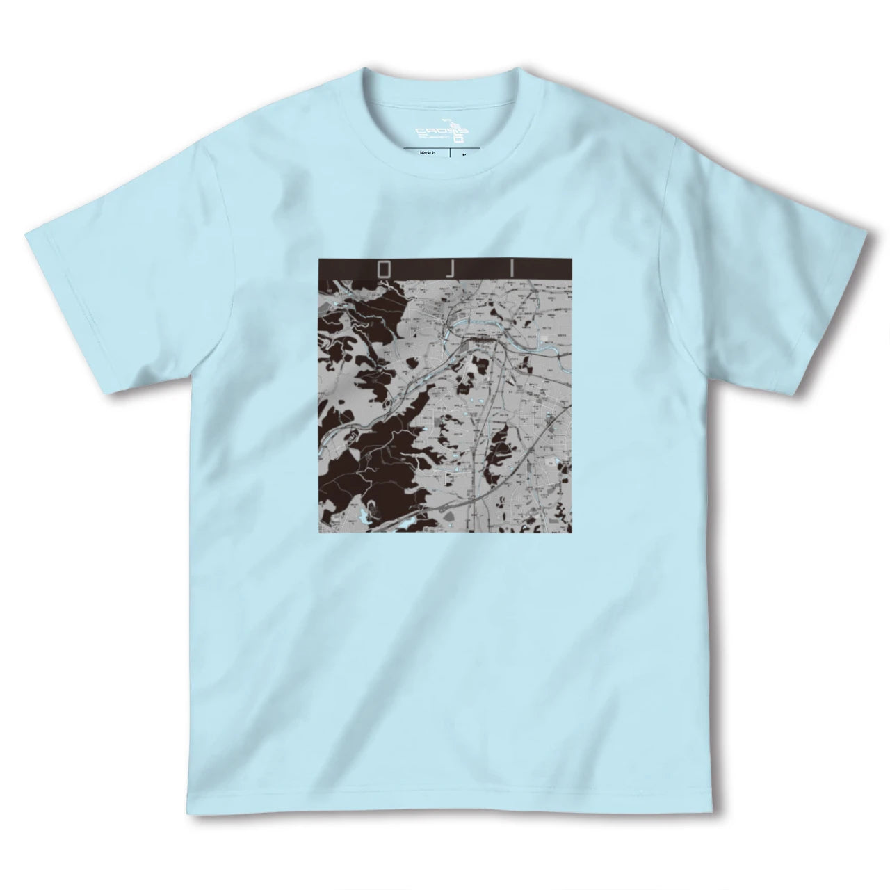 【王寺(奈良県)】地図柄ヘビーウェイトTシャツ