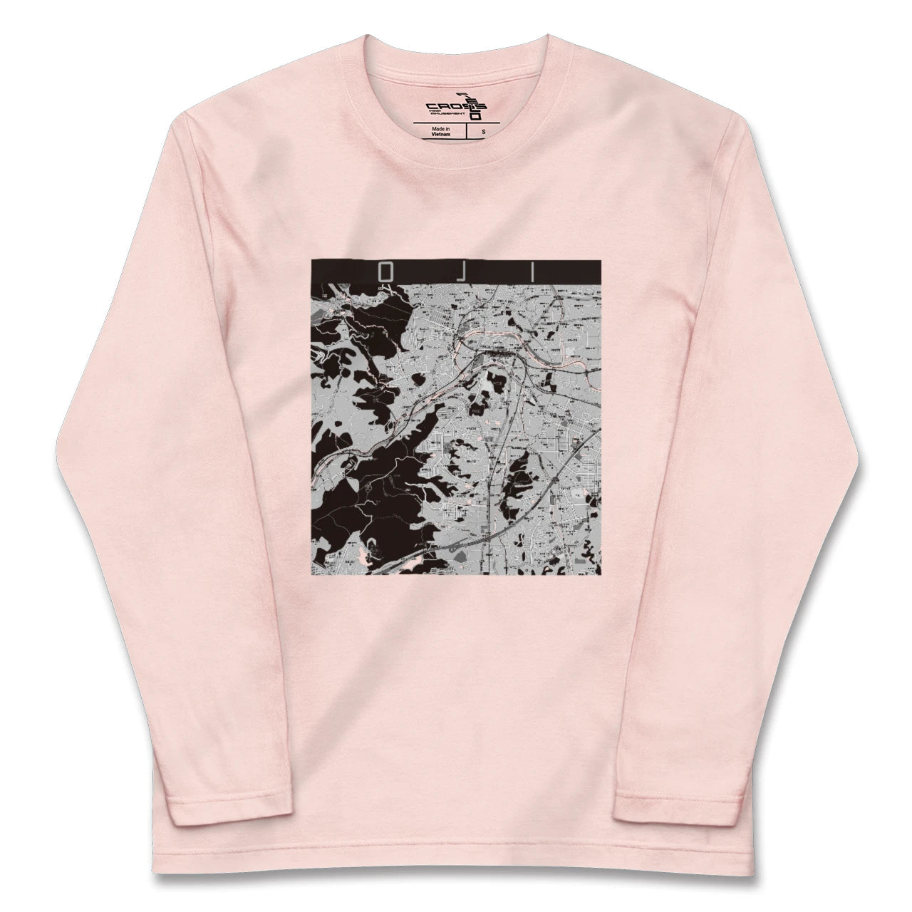 【王寺(奈良県)】地図柄ロングスリーブTシャツ