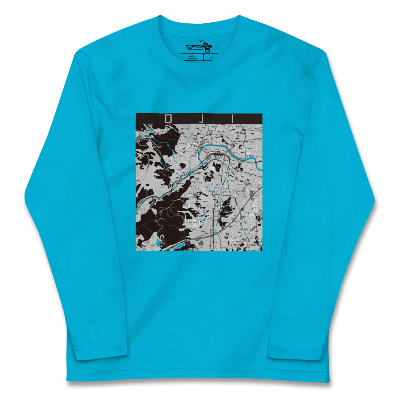 【王寺(奈良県)】地図柄ロングスリーブTシャツ