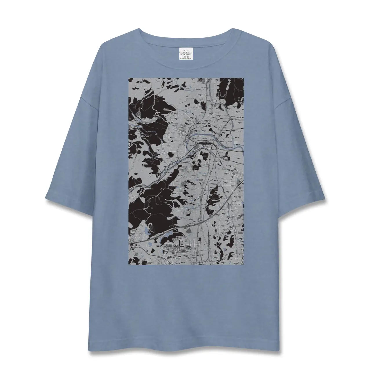 【王寺(奈良県)】地図柄ビッグシルエットTシャツ