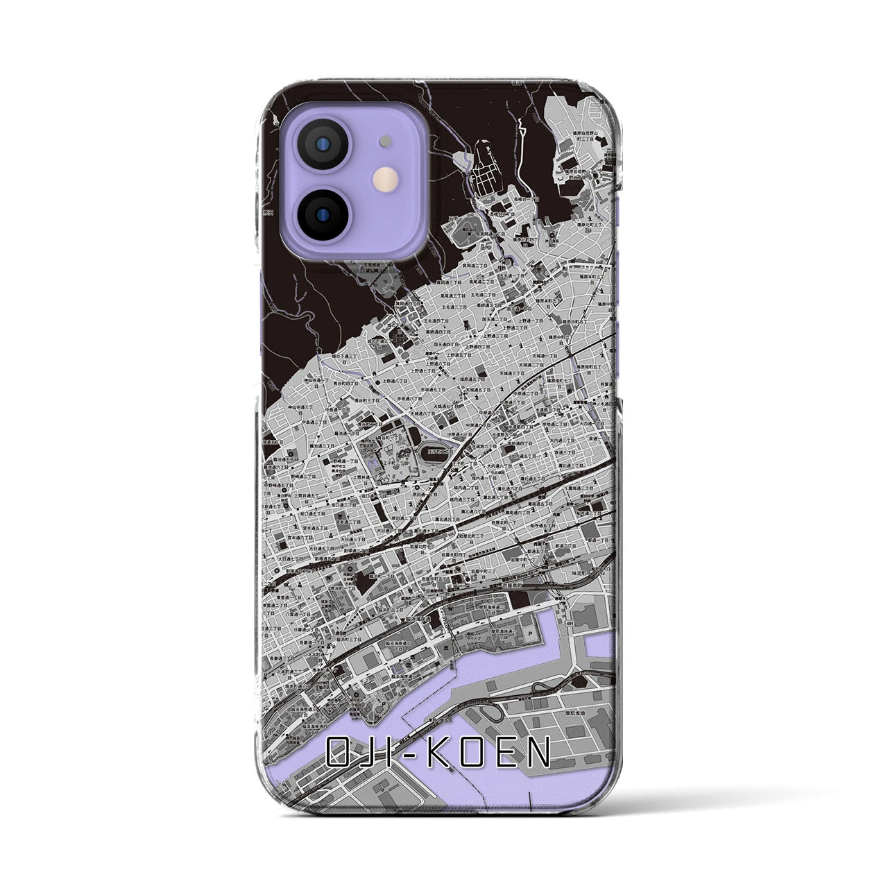 【王子公園(兵庫県)】地図柄iPhoneケース(クリアタイプ)