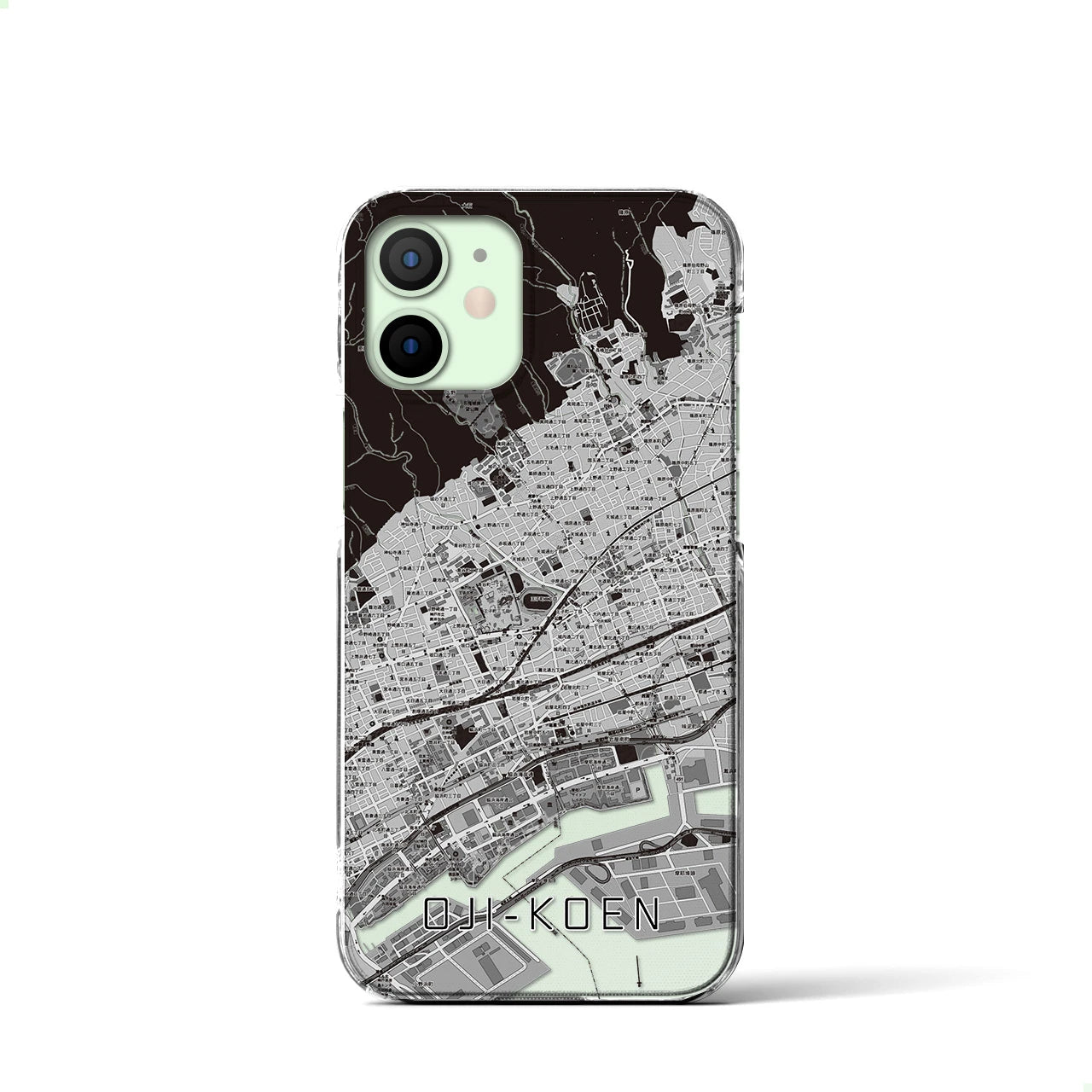 【王子公園(兵庫県)】地図柄iPhoneケース(クリアタイプ)