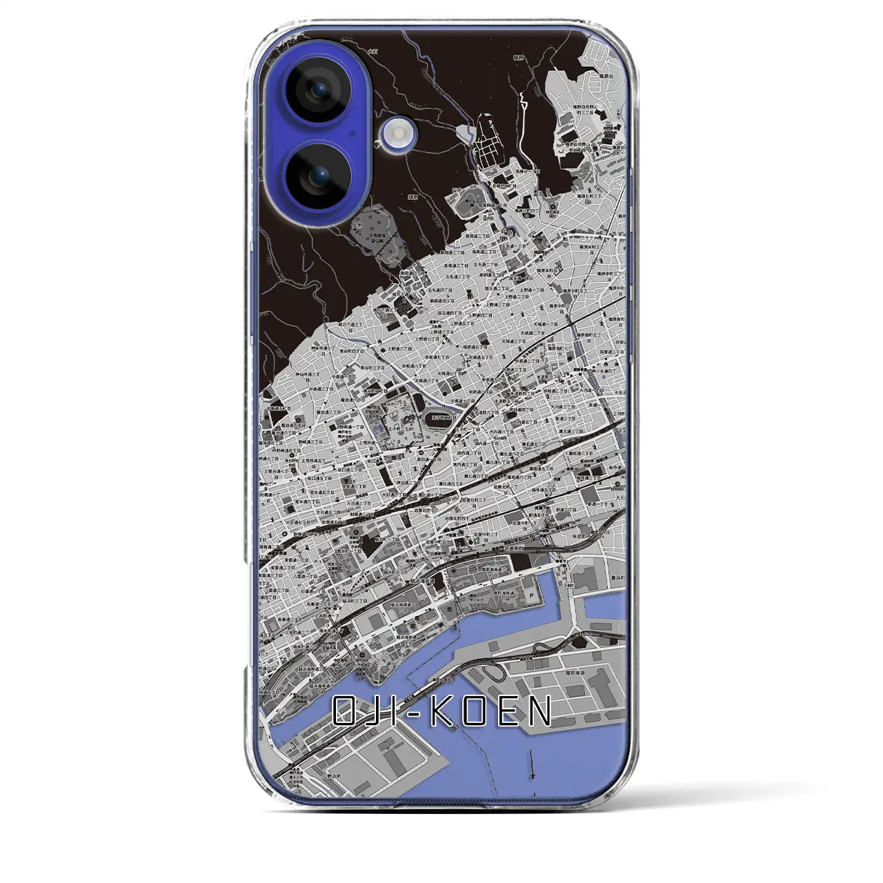 【王子公園(兵庫県)】地図柄iPhoneケース(クリアタイプ)