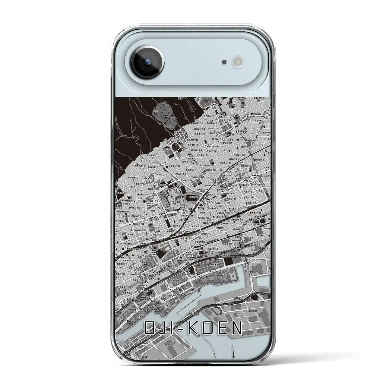 【王子公園(兵庫県)】地図柄iPhoneケース(クリアタイプ)