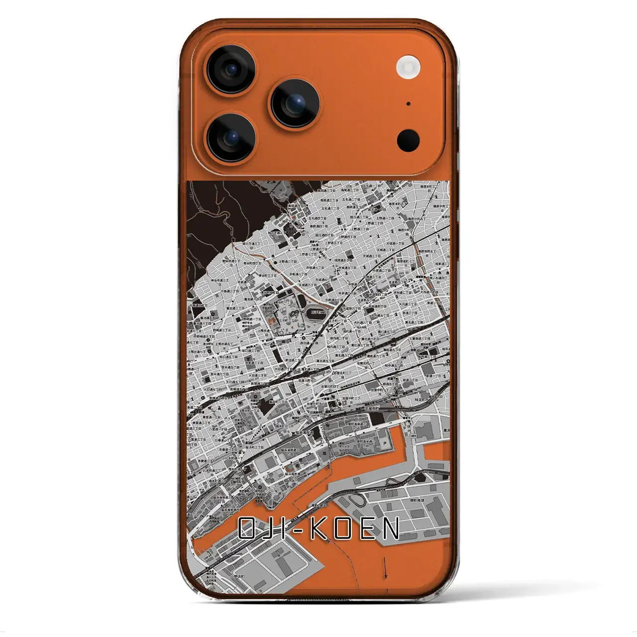 【王子公園(兵庫県)】地図柄iPhoneケース(クリアタイプ)