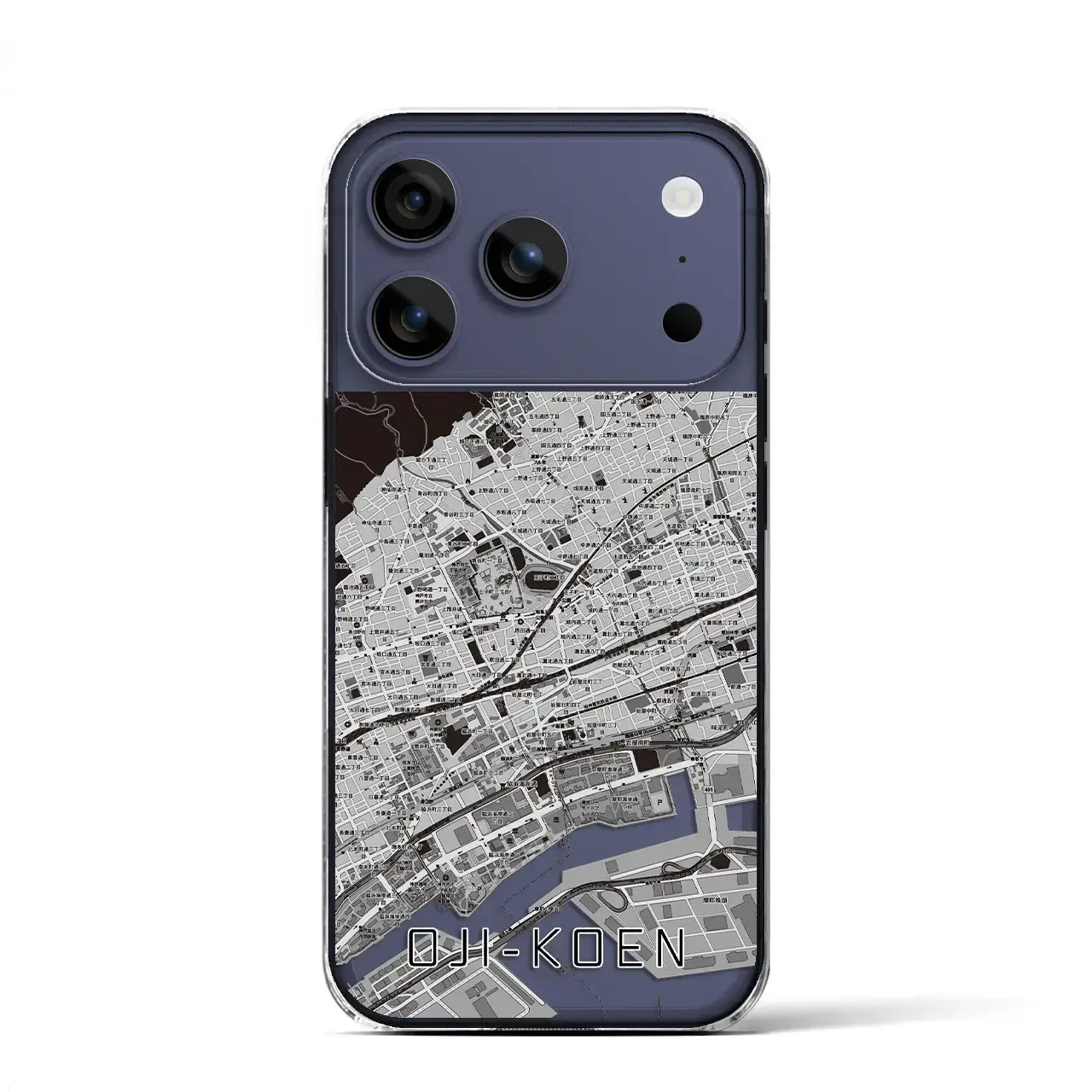 【王子公園(兵庫県)】地図柄iPhoneケース(クリアタイプ)