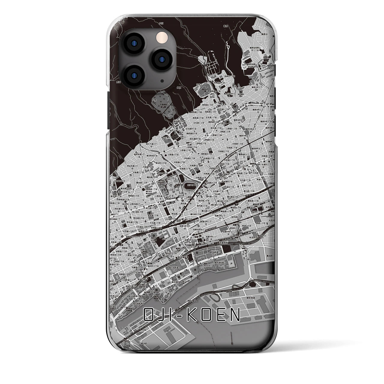 【王子公園(兵庫県)】地図柄iPhoneケース(クリアタイプ)