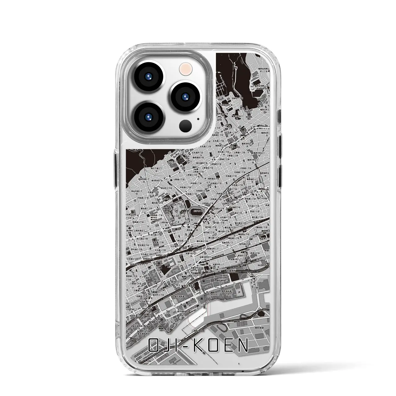 【王子公園(兵庫県)】地図柄iPhoneケース(MagSafeタイプ)