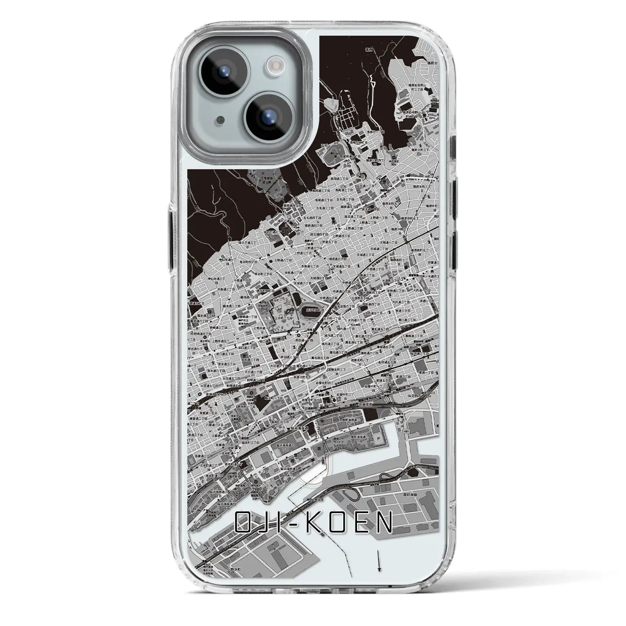 【王子公園(兵庫県)】地図柄iPhoneケース(MagSafeタイプ)