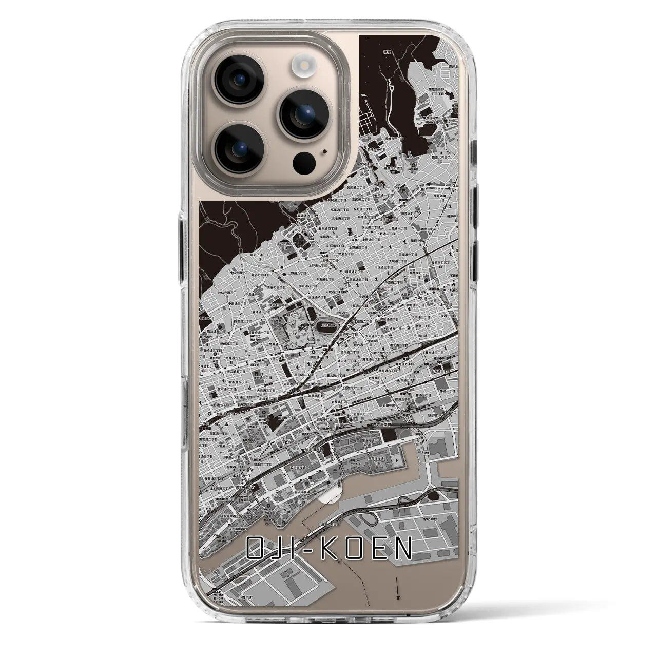 【王子公園(兵庫県)】地図柄iPhoneケース(MagSafeタイプ)