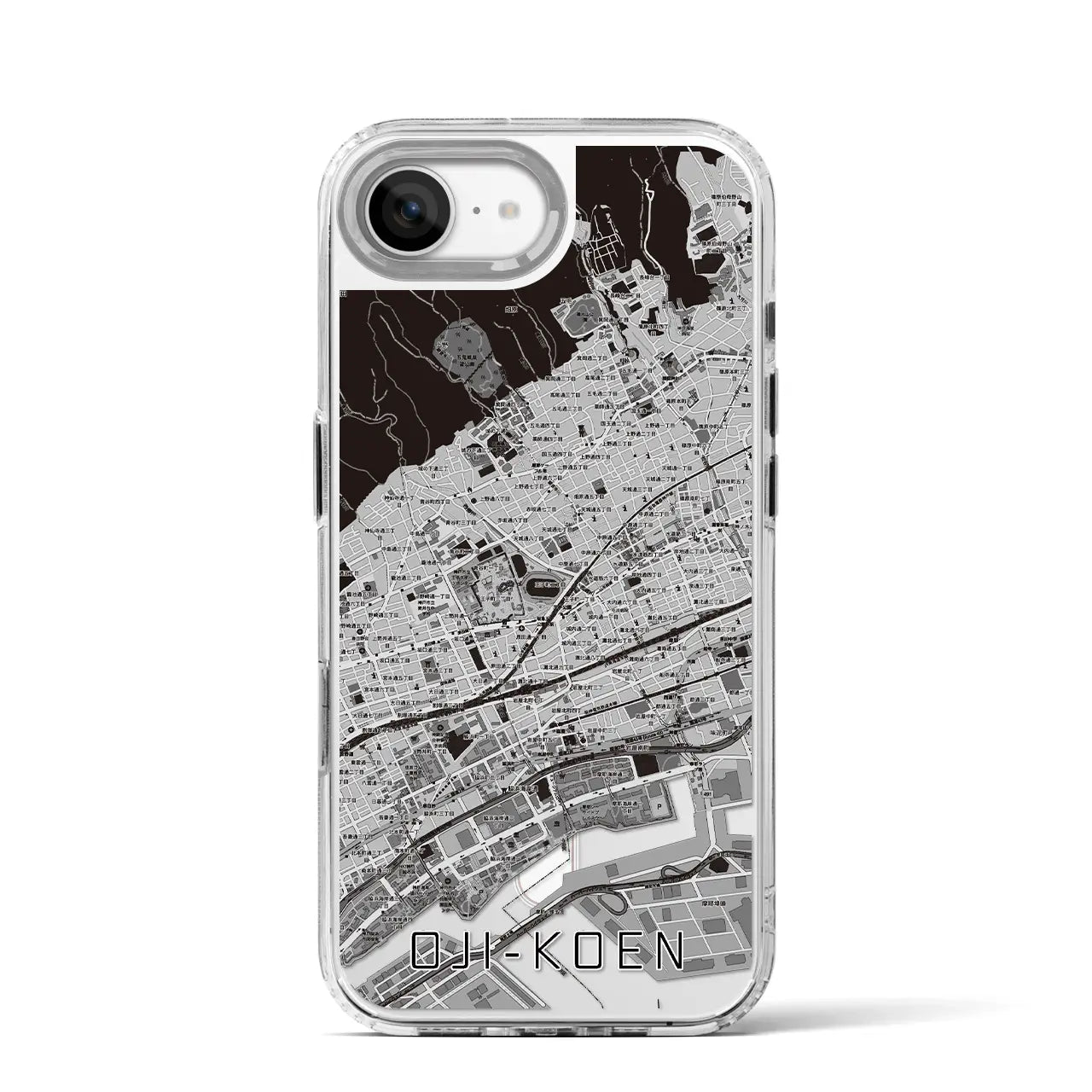 【王子公園(兵庫県)】地図柄iPhoneケース(MagSafeタイプ)