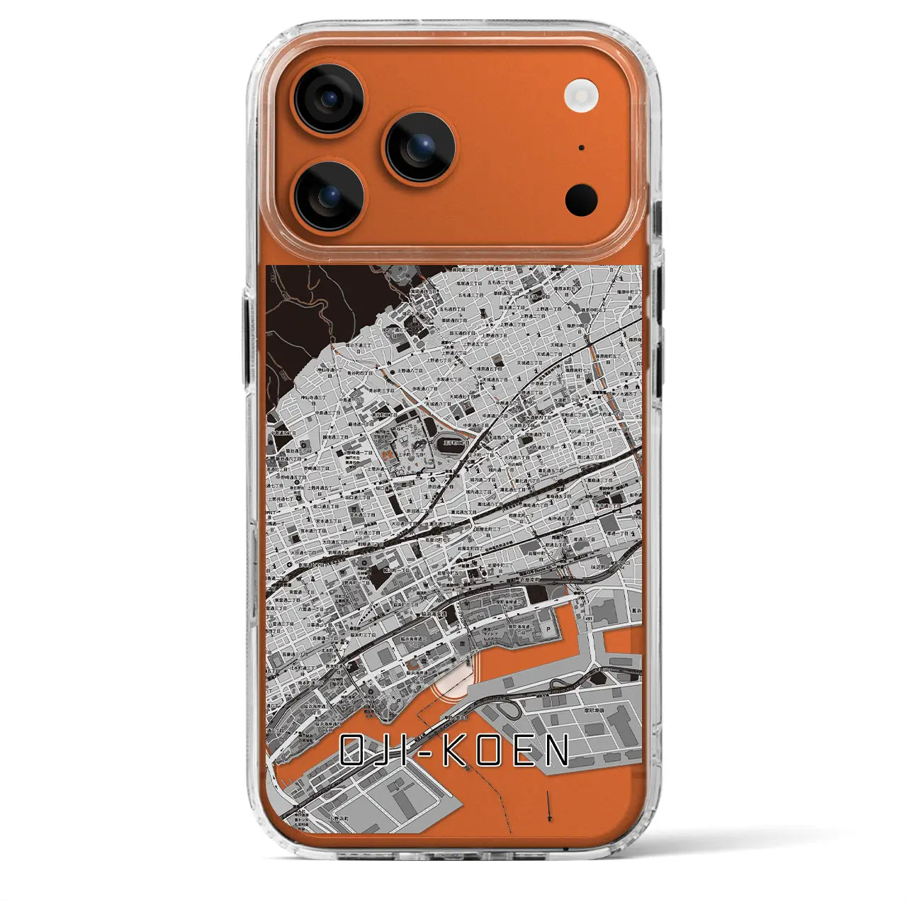 【王子公園(兵庫県)】地図柄iPhoneケース(MagSafeタイプ)