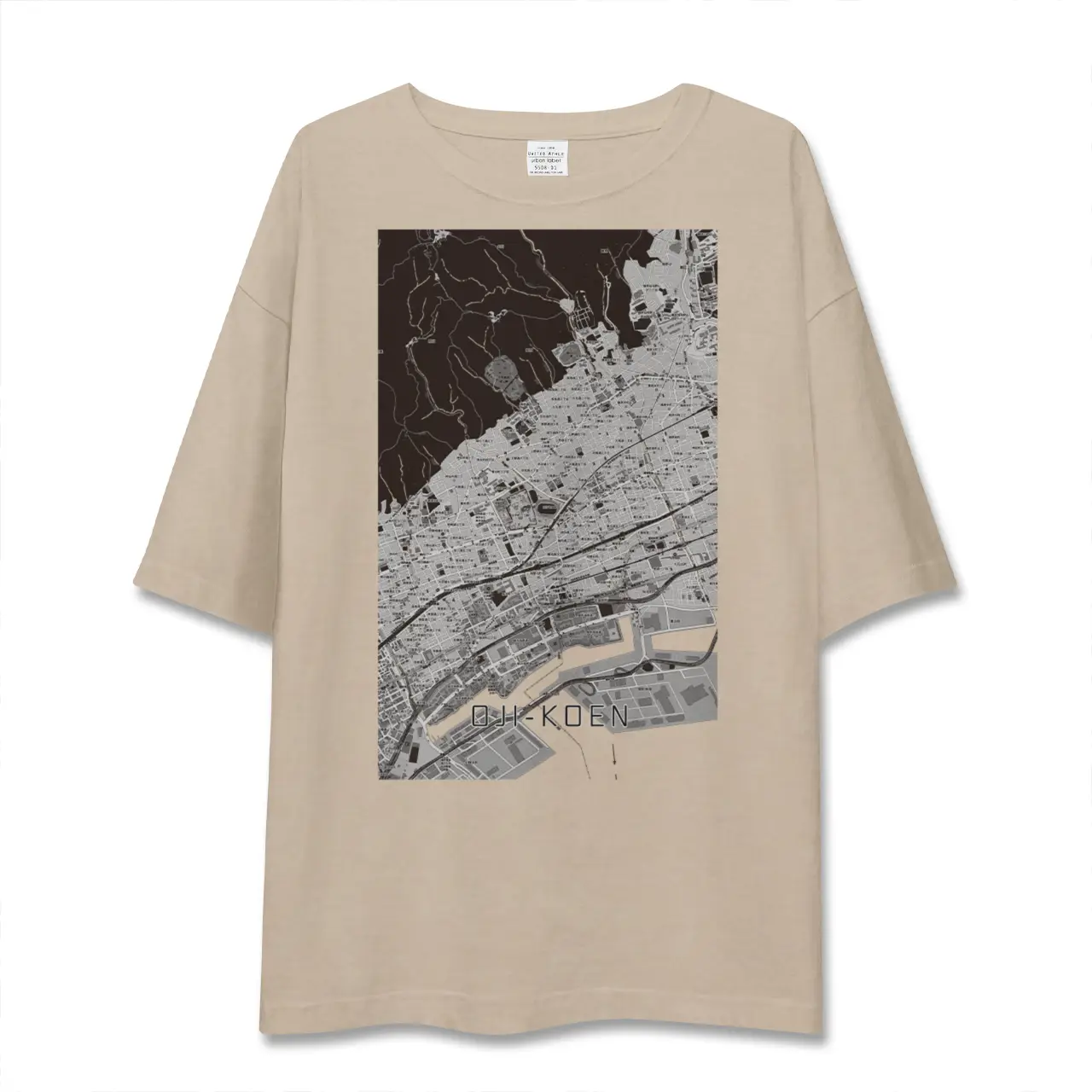 【王子公園(兵庫県)】地図柄ビッグシルエットTシャツ